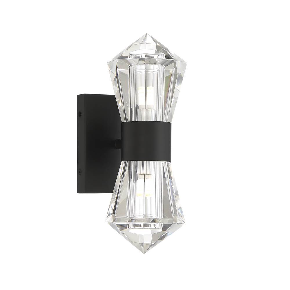 Savoy House Dryden 2-Light Wall Sconce in Matte Black