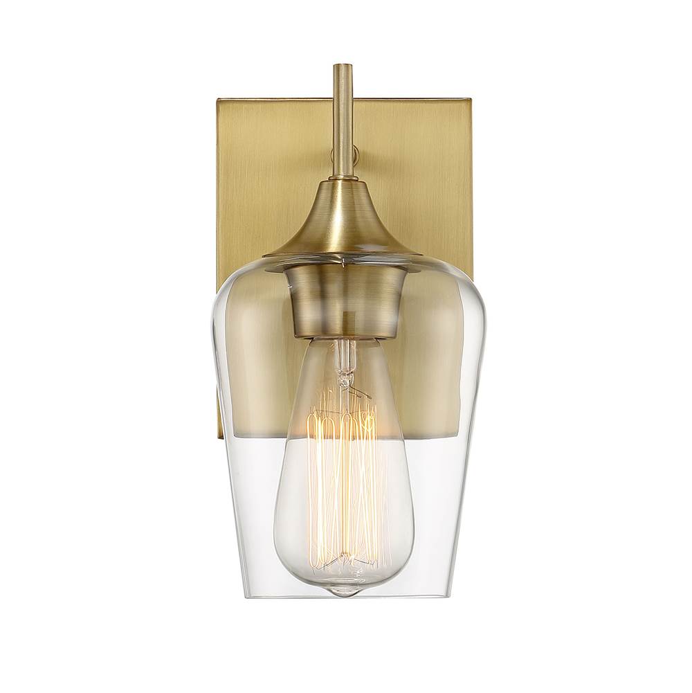 Savoy House Octave 1-Light Wall Sconce in Warm Brass