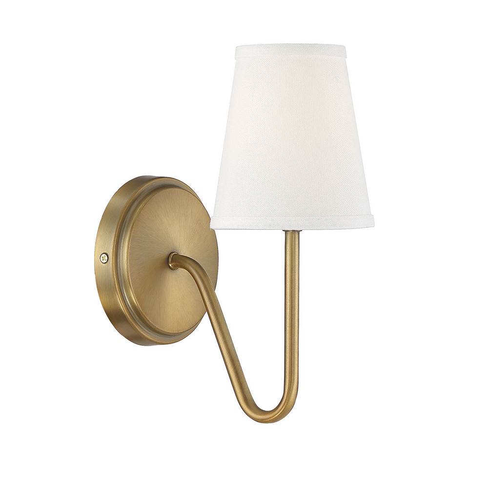 Savoy House 1-Light Wall Sconce in Natural Brass