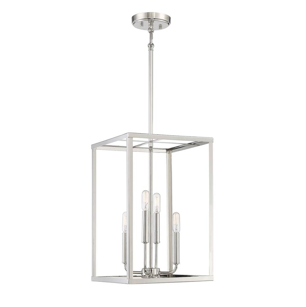 Savoy House 4-Light Pendant in Polished Nickel