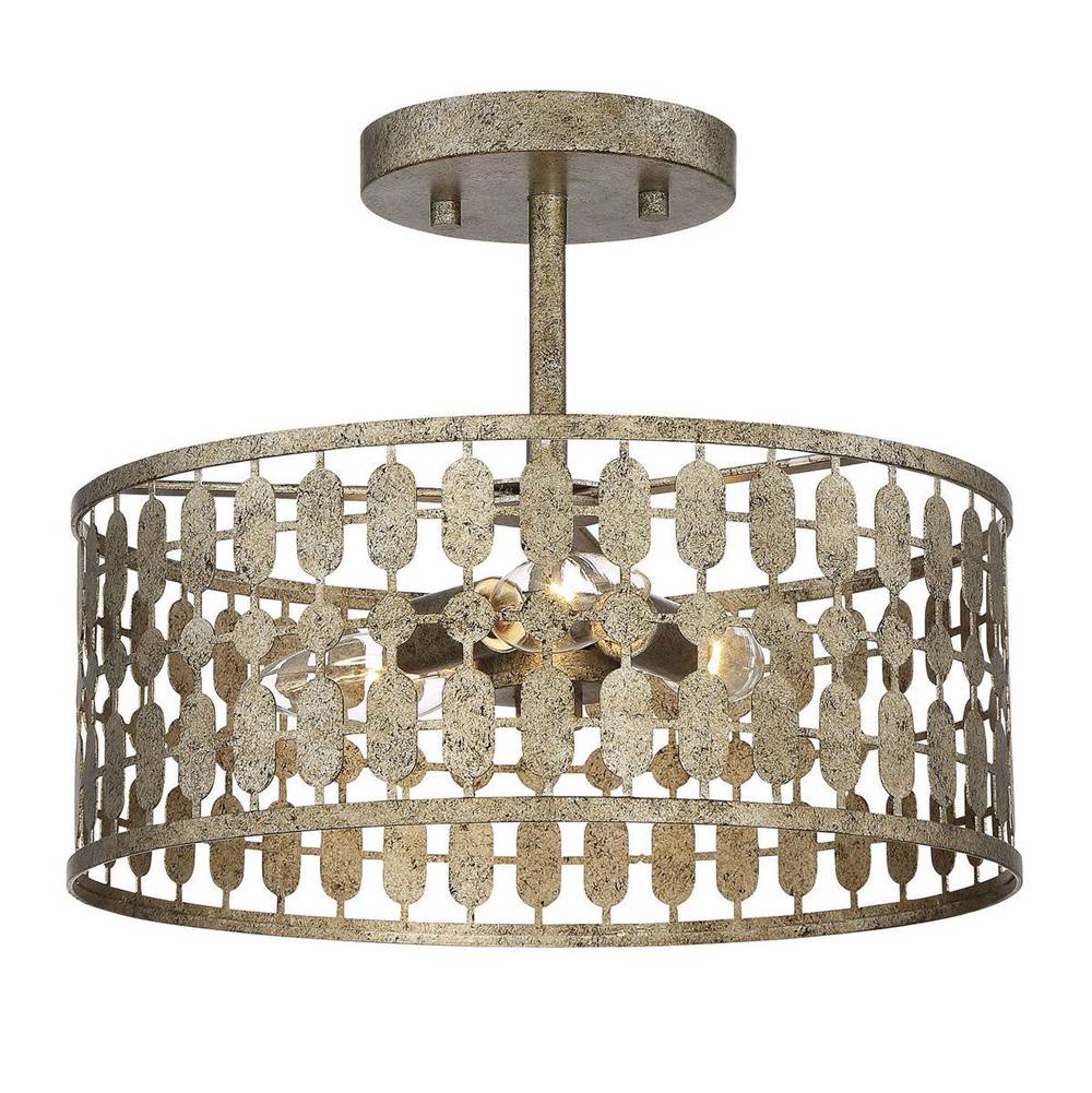 Savoy House 3-Light Ceiling Light in Antique Gold