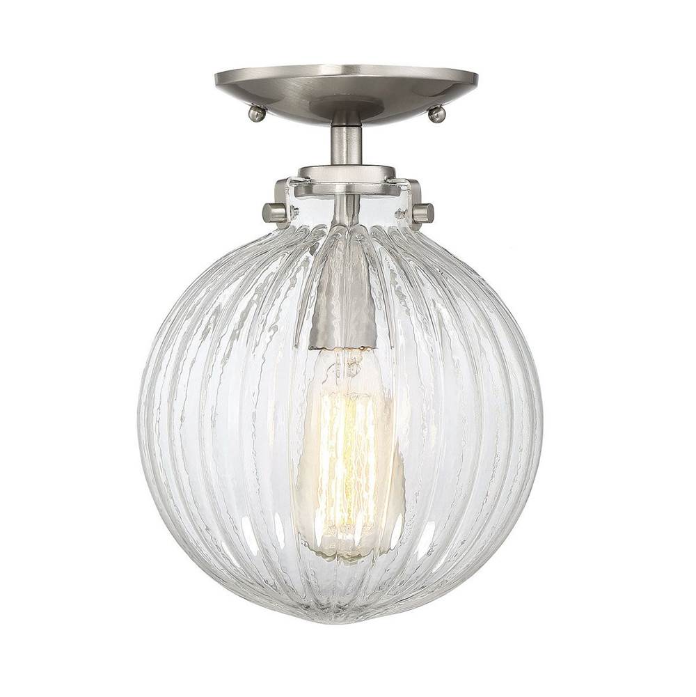Savoy House 1-Light Ceiling Light in Brushed Nickel