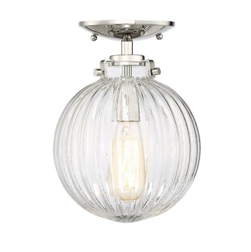 Savoy House 1-Light Ceiling Light in Polished Nickel