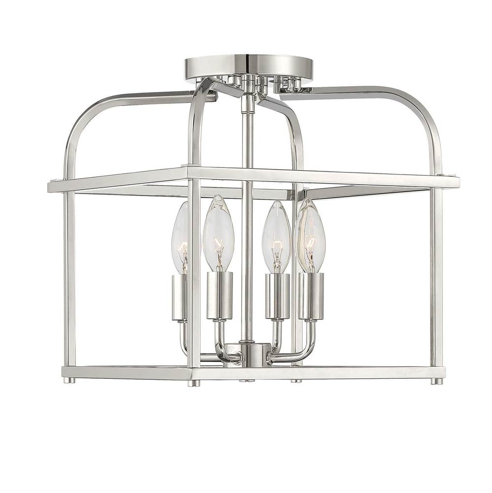 Savoy House 4-Light Ceiling Light in Polished Nickel