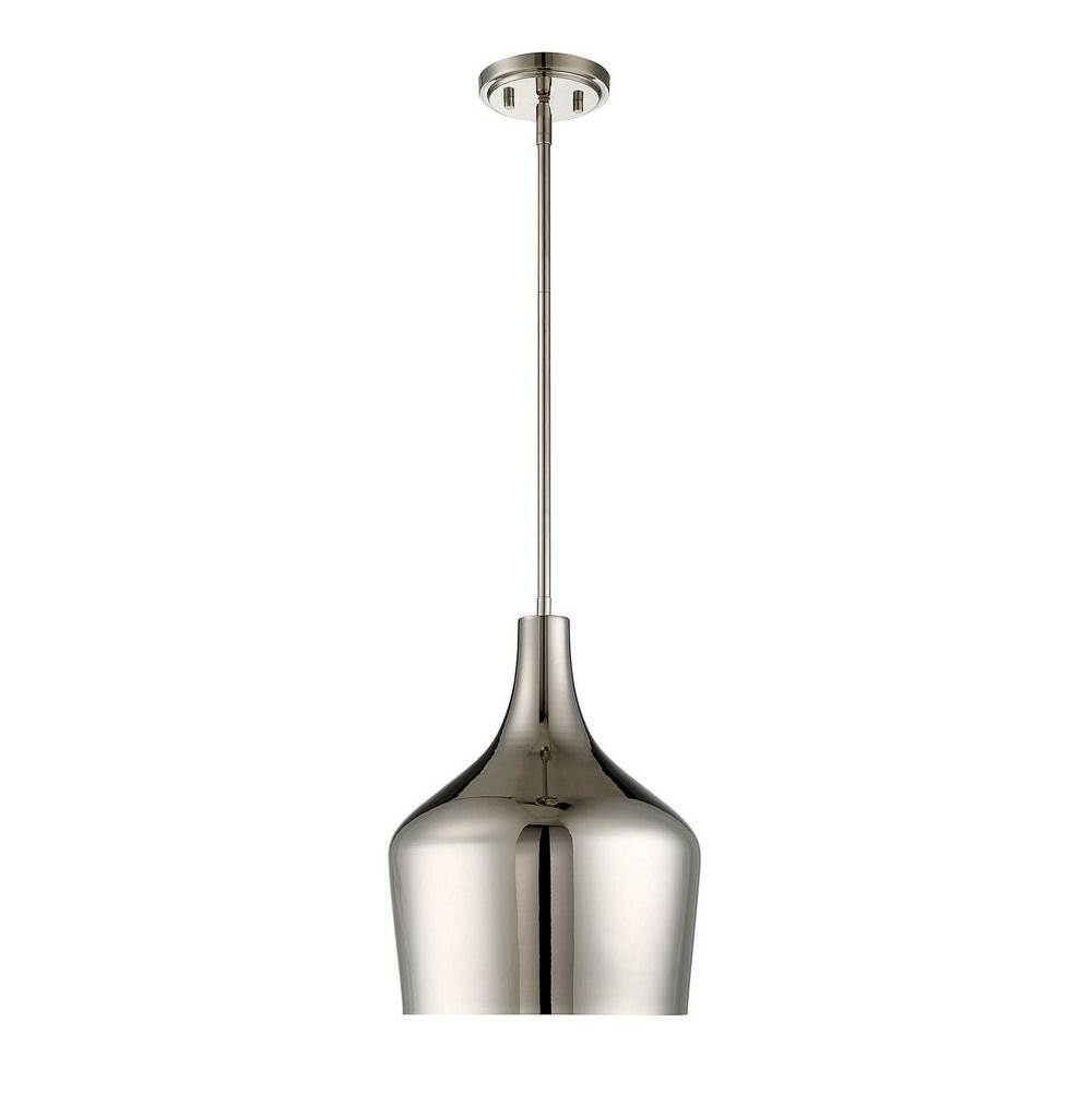 Savoy House 1-Light Pendant in Polished Nickel