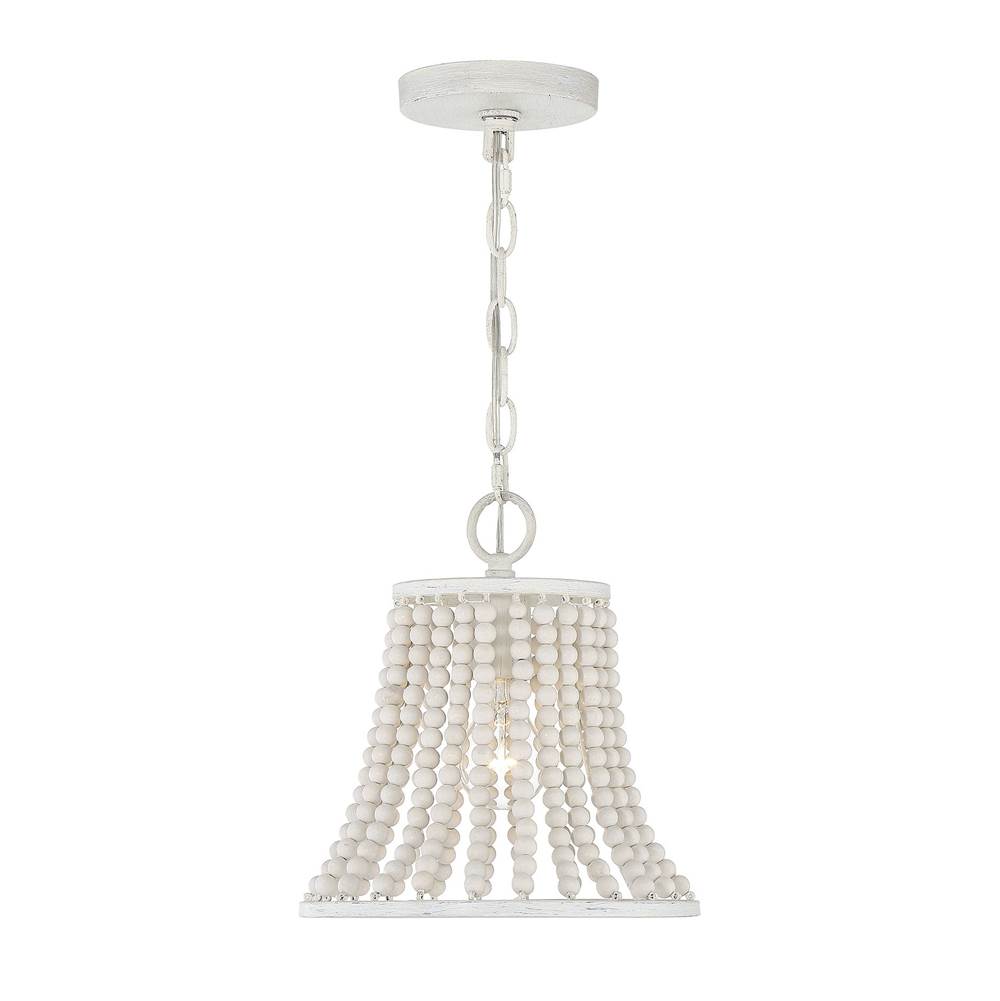Savoy House 1-Light Pendant in Weathered White