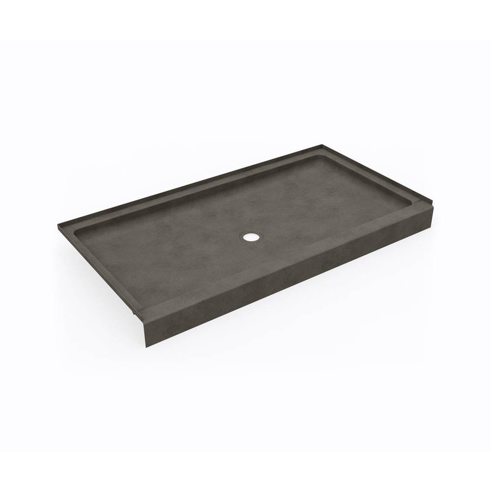 Swan SS-3260 32 x 60 Swanstone® Alcove Shower Pan with Center Drain Charcoal Gray