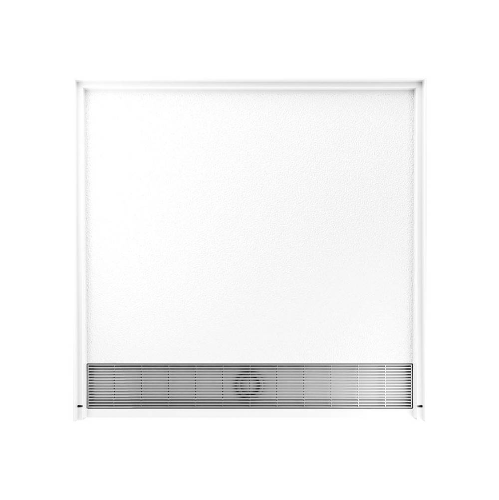 Swan STF-3838 38 x 38 Performix Alcove Shower Pan with Center Drain Limestone