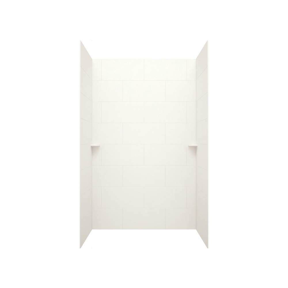 Swan TSMK96-3662 36 x 62 x 96 Swanstone® Traditional Subway Tile Glue up Shower Wall Kit in Bisque