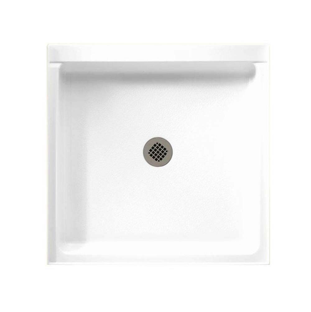 Swan SS-3636 36 x 36 Swanstone Alcove Shower Pan with Center Drain in Bisque