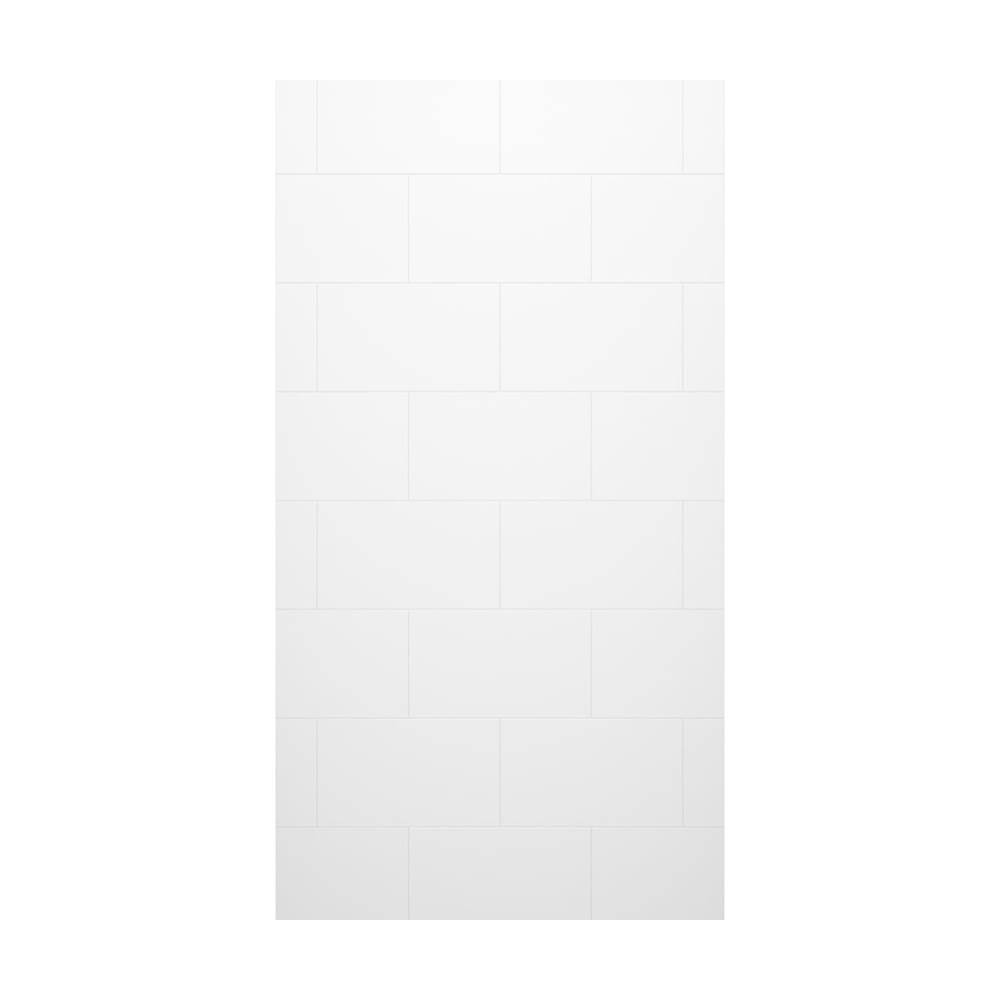 Swan TSMK-9638-1 38 x 96 Swanstone® Traditional Subway Tile Glue up Bathtub and Shower Single Wall Panel in White