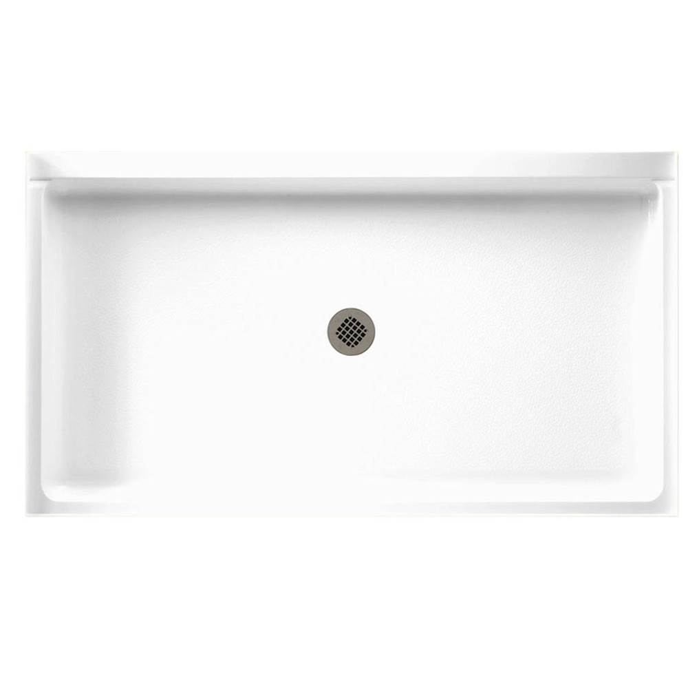 Swan SS-3460 34 x 60 Swanstone Alcove Shower Pan with Center Drain Limestone