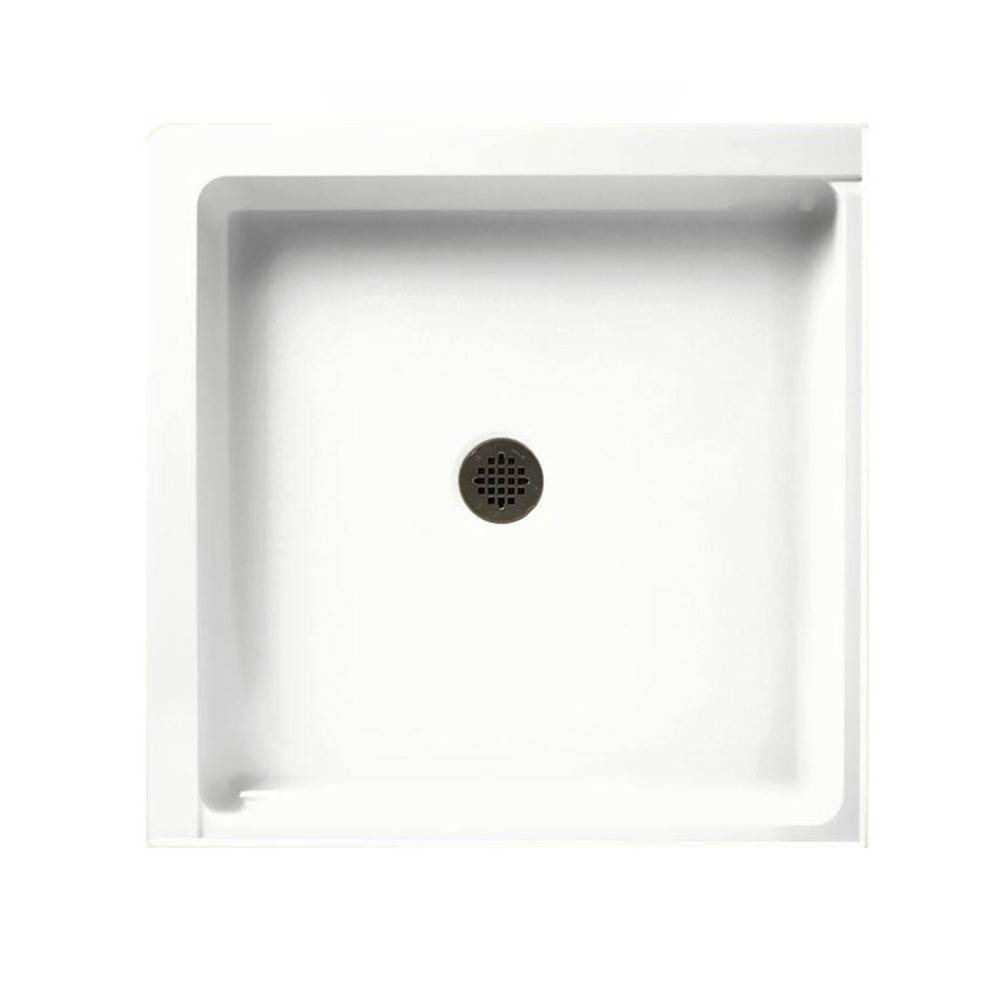 Swan SS-36DTF 36 x 36 Swanstone Corner Shower Pan with Center Drain in Bisque