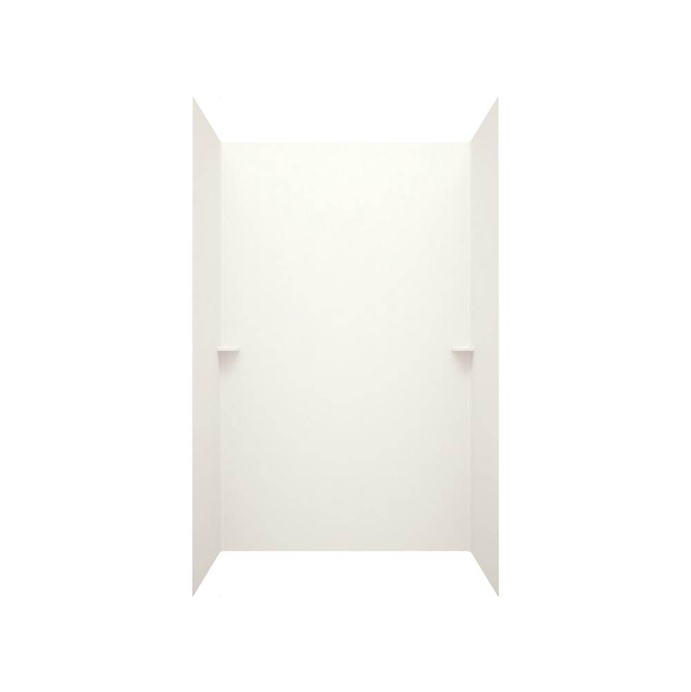 Swan SK-363696 36 x 36 x 96 Swanstone® Smooth Glue up Shower Wall Kit in Bisque
