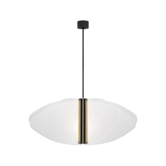 Visual Comfort Modern Collection Sean Lavin Nyra 1-Light Dimmable Led Grande Pendant With Nightshade Black Finish And Acrylic Shade