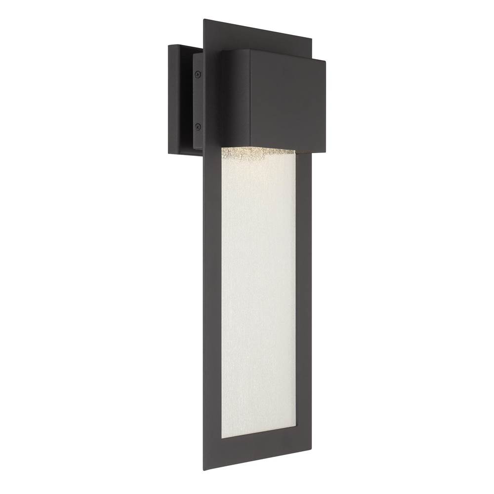 The Great Outdoors Westgate Sand Coal LED Outdoor Wall Mount with Clear Seeded Glass Shade