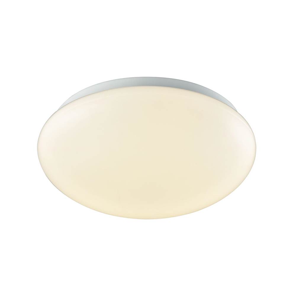 Thomas Lighting Kalona 1-Light 10'' LED Flush Mount in White With A White Acrylic Diffuser