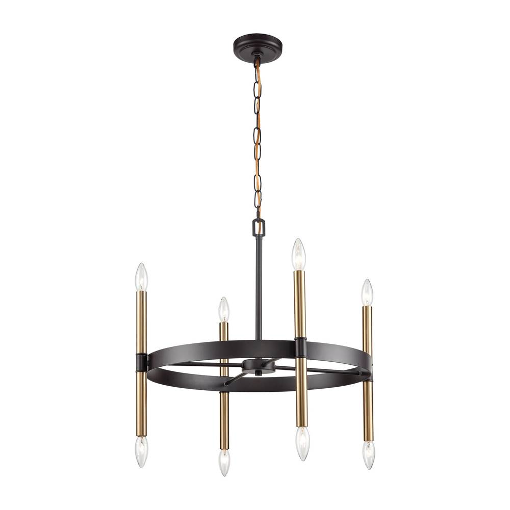 Thomas Lighting Notre Dame 6-Light Chandelier in Oil Rubbed Bronze and Gold