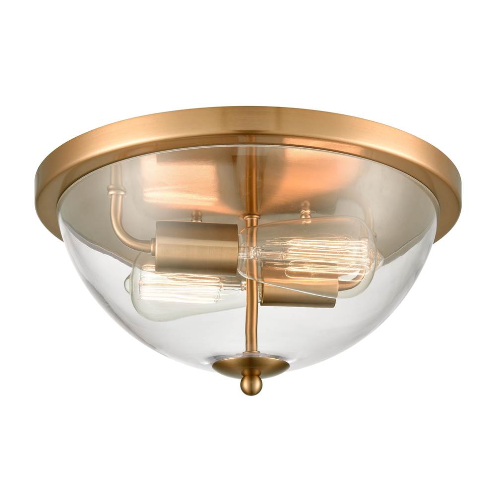 Thomas Lighting Flush Mount in Satin Gold For The Astoria Collection