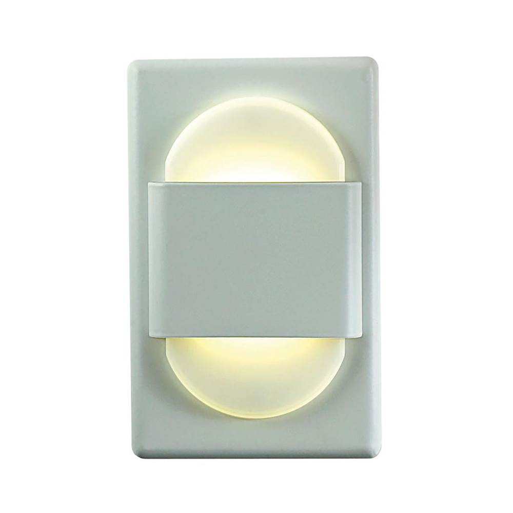 Thomas Lighting Ez Step LED C/W Driver in White With Double Round White Opal Acrylic Diffuser