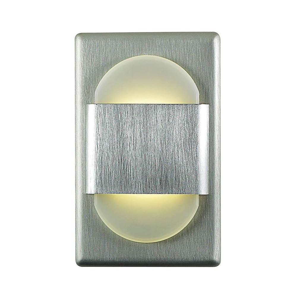 Thomas Lighting Ez Step LED C/W Driver in Brushed Aluminum With Double Round White Opal Acrylic Diffuser