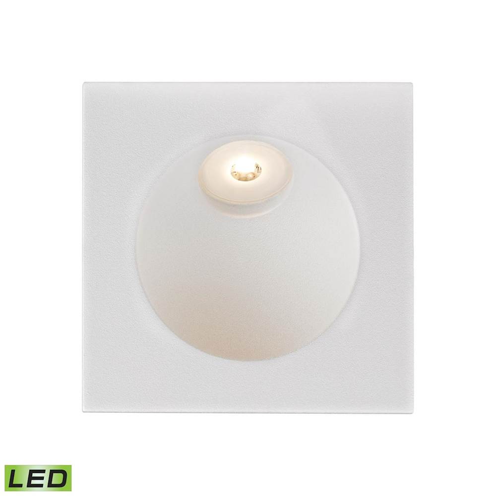 Thomas Lighting Zone LED Step Light in In Matte White With Opal White Glass Diffuser