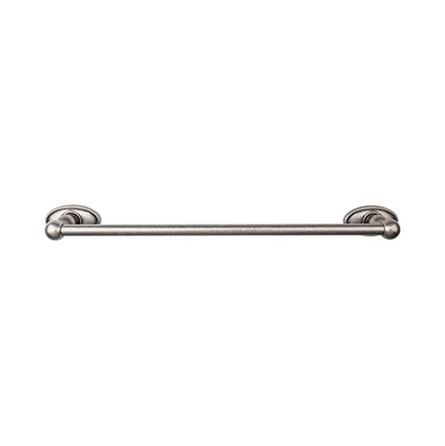Top Knobs Edwardian Bath Towel Bar 30 In. Single - Oval Backplate Antique Pewter