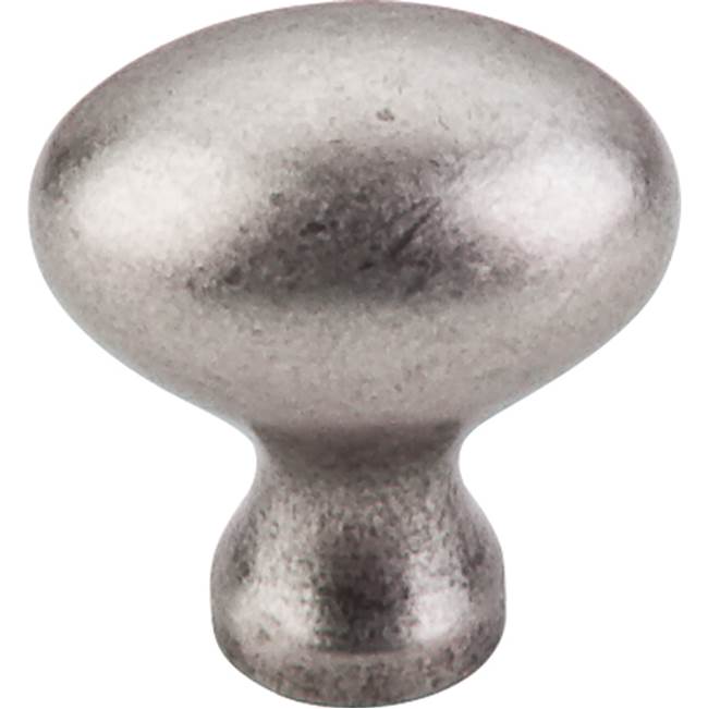 Top Knobs Egg Knob 1 1/4 Inch Pewter Antique