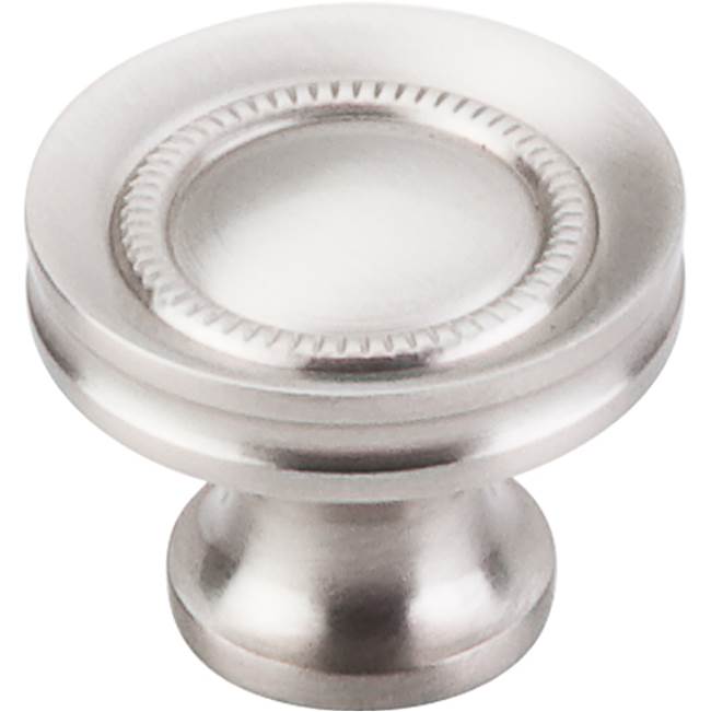 Top Knobs Button Faced Knob 1 1/4 Inch Brushed Satin Nickel
