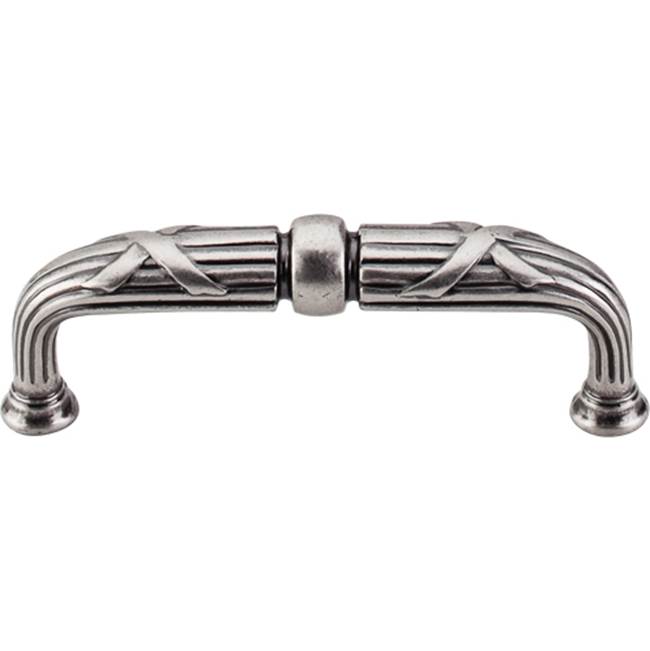 Top Knobs Ribbon and Reed D Pull 3 3/4 Inch (c-c) Pewter Antique