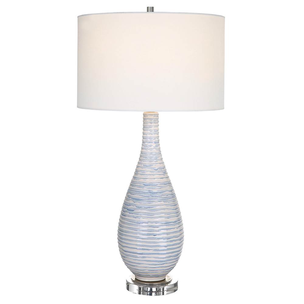 Uttermost Uttermost Clariot Ribbed Blue Table Lamp
