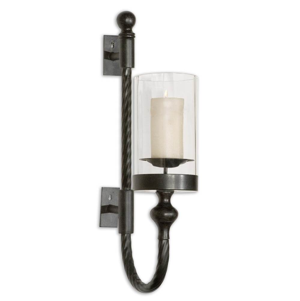 Uttermost Uttermost Garvin Twist Metal Sconce With Candle