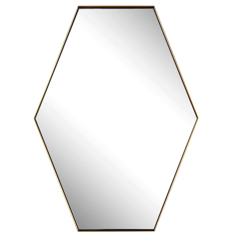 Uttermost Uttermost Ankara Brass Hexagon Mirror
