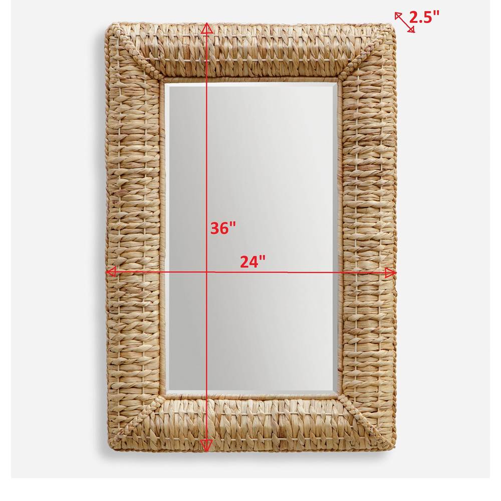 Uttermost Uttermost Twisted Seagrass Rectangle Mirror