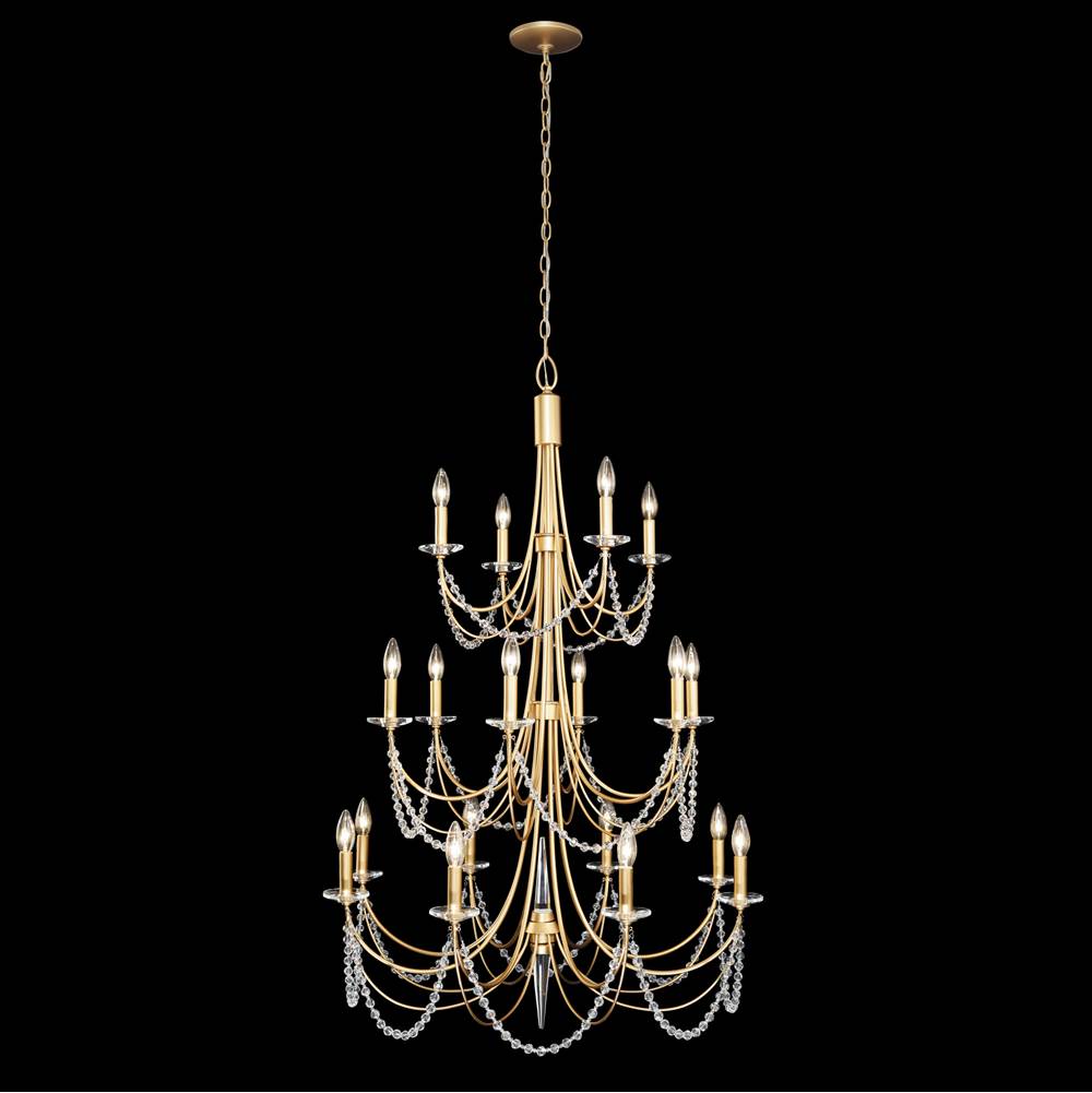 Varaluz Brentwood 18-Lt 3-Tier Chandelier - French Gold