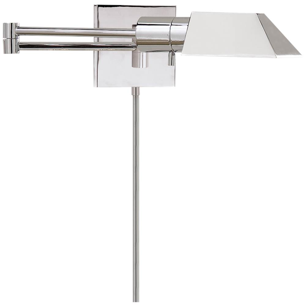 Visual Comfort Signature Collection Studio Swing Arm Wall Light in Polished Nickel