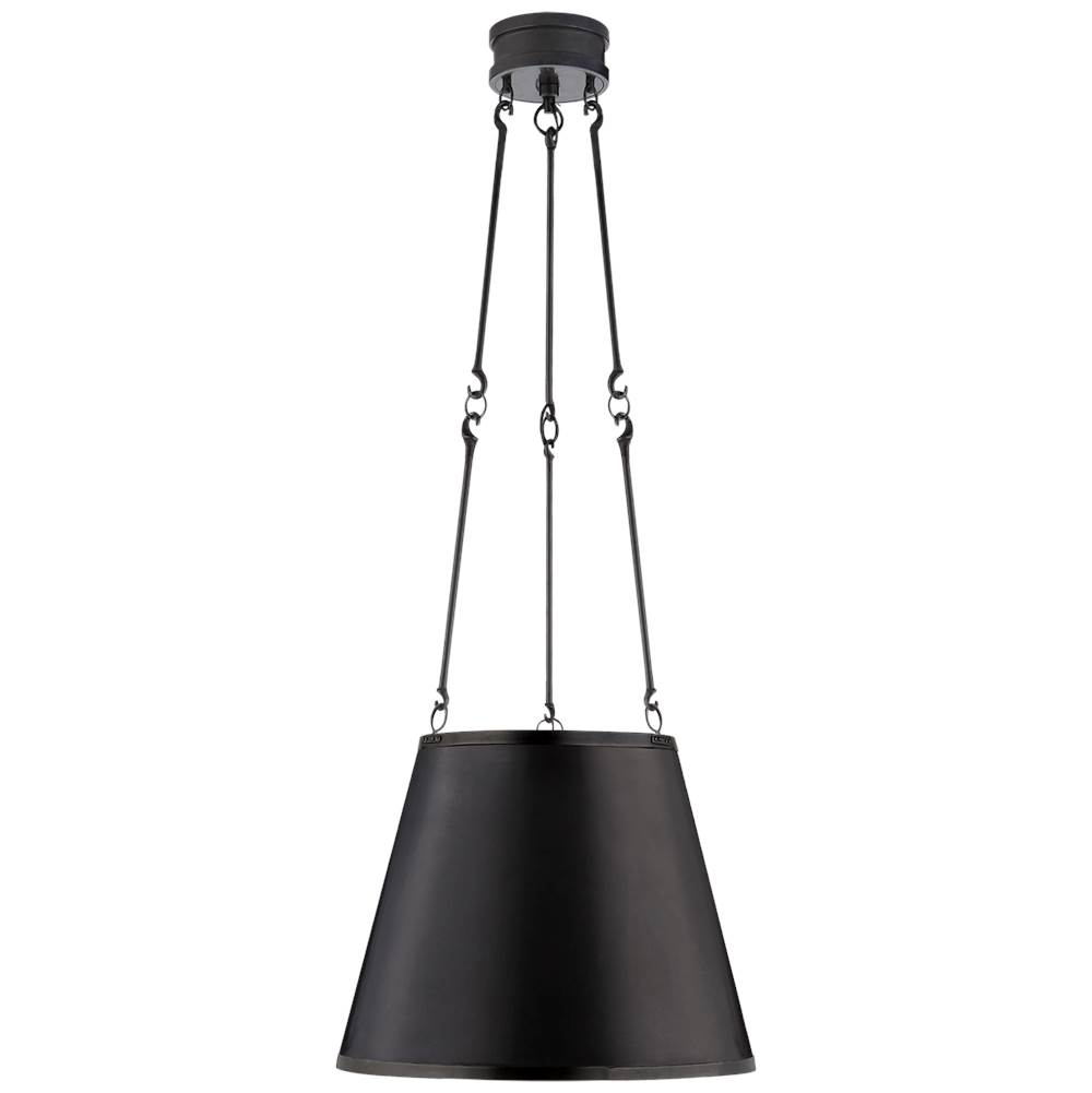 Visual Comfort Signature Collection Lily Hanging Shade in Gun Metal