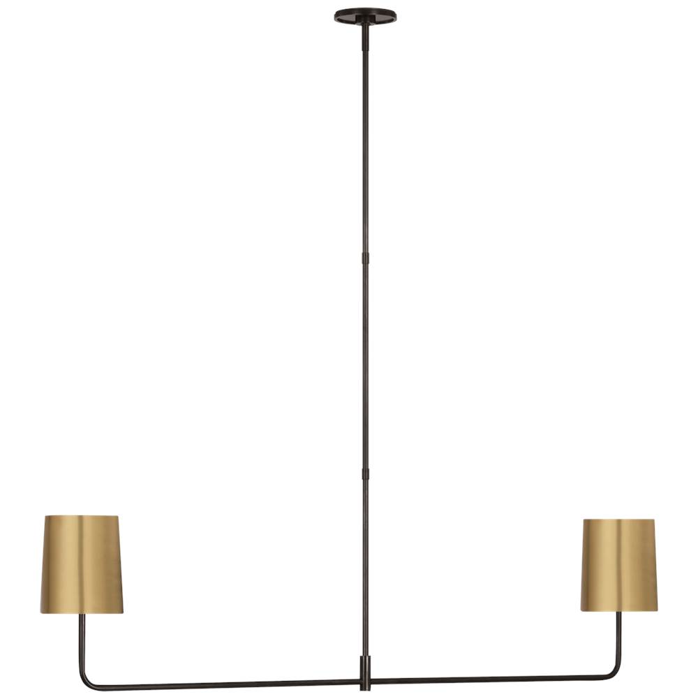 Visual Comfort Signature Collection Go Lightly 54'' Two Light Linear Chandelier