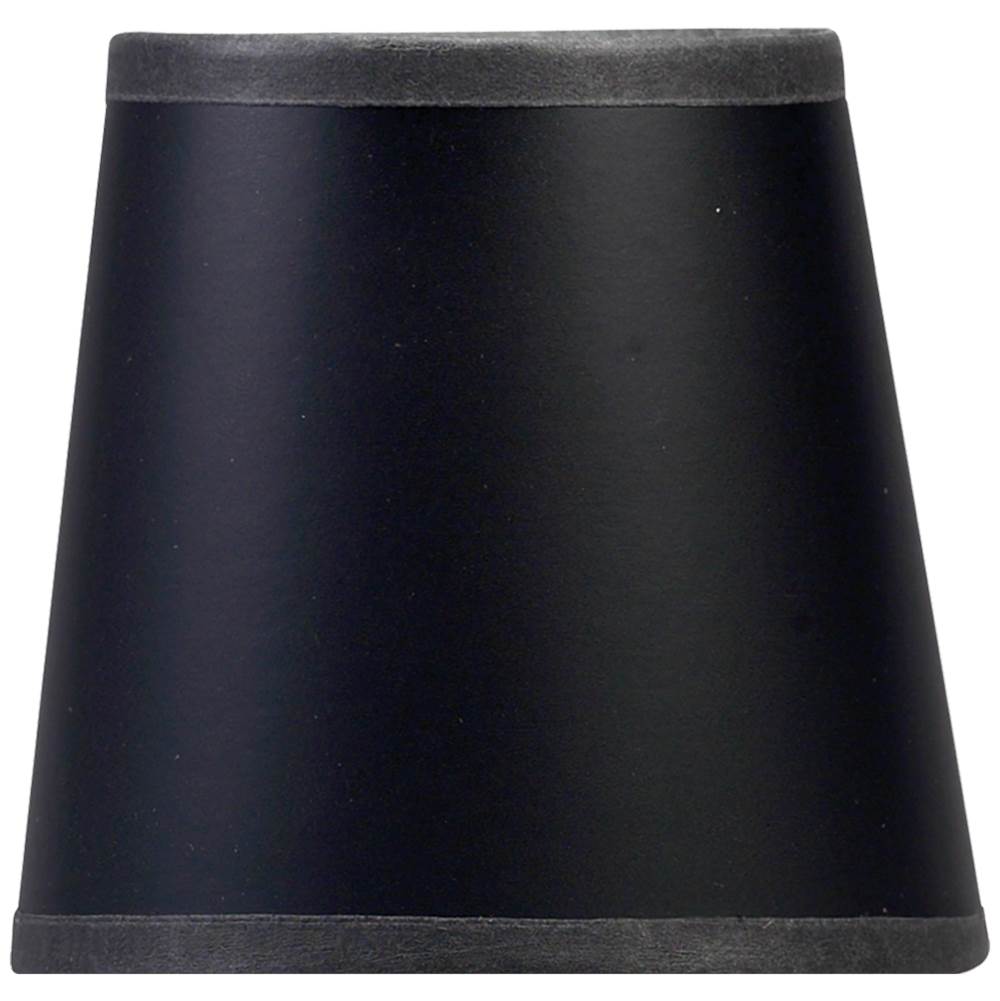 Visual Comfort Signature Collection 3'' x 4'' x 4'' Black Paper Candle Clip Shade