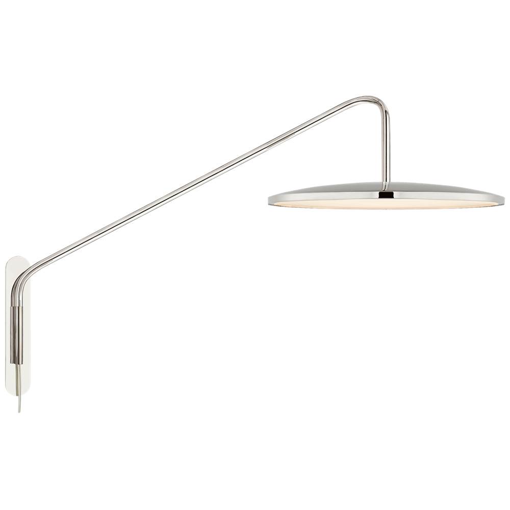 Visual Comfort Signature Collection Dot 16'' Articulating Wall Light in Polished Nickel