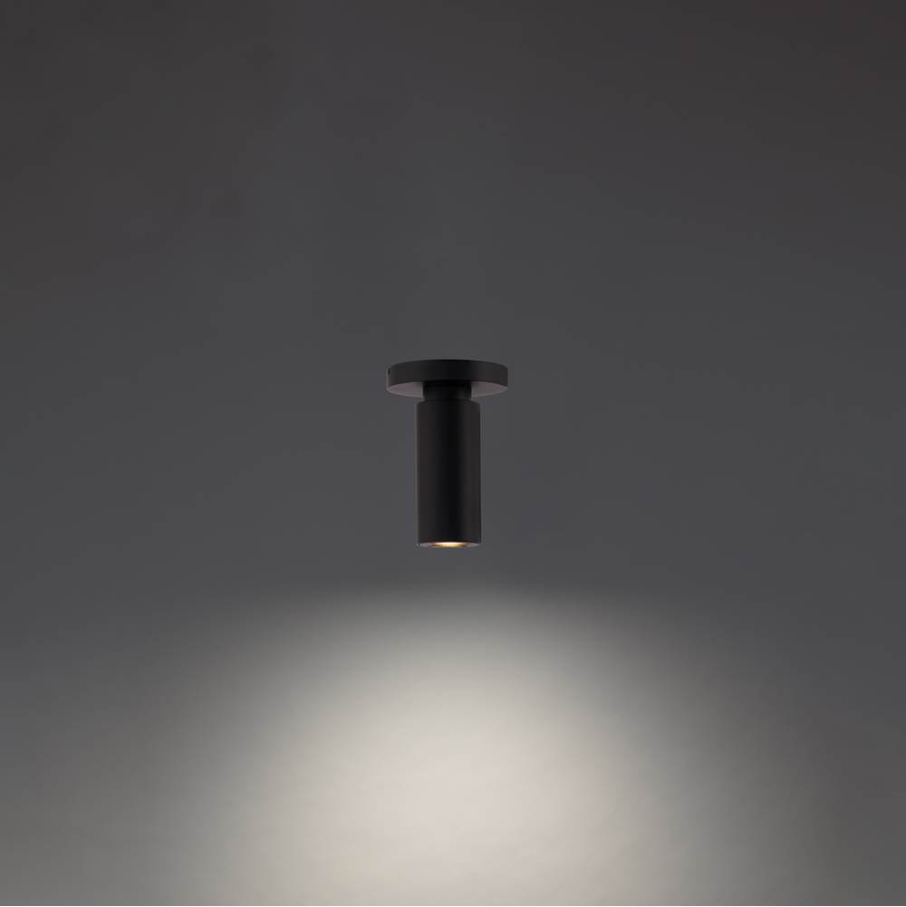 WAC Lighting Caliber 7'' LED Outdoor Flush Mount Light 3000K in Black