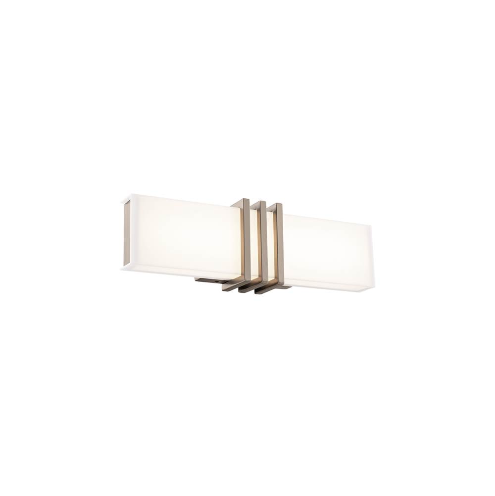 WAC Lighting Minibar 18'' LED Bath Vanity and Wall Sconce 3000K in Brushed Nickel