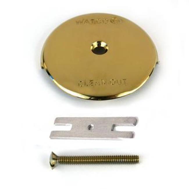 Watco Manufacturing Overflow Plate Kit 1-Hole Of Plate One Screw Adapter Bar Polished Brass ''Pvd''
