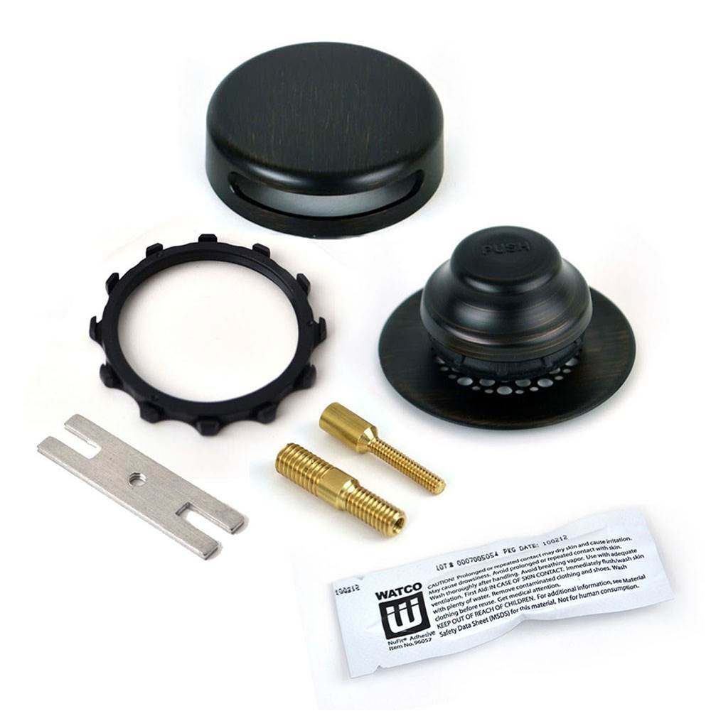 Watco Manufacturing Universal Nufit Innovator Fa Trim Kit - Silicone Rubbed Bronze Grid Strainer 3/8-5/16 And No.10-24 Adapter Pins