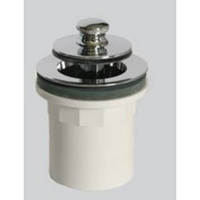 Watco Manufacturing Lift And Turn Tub Closure W/Hub Adapter Sch 40 Pvc Polished Brass ''Pvd''