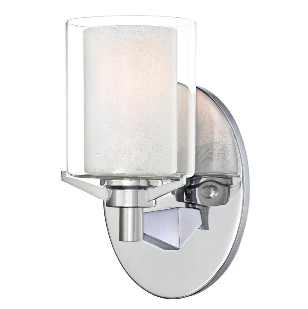 Westinghouse Westinghouse Roswell One-Light Indoor Wall Fixture, Brushed Nickel Finish with Frosted Opal Glass