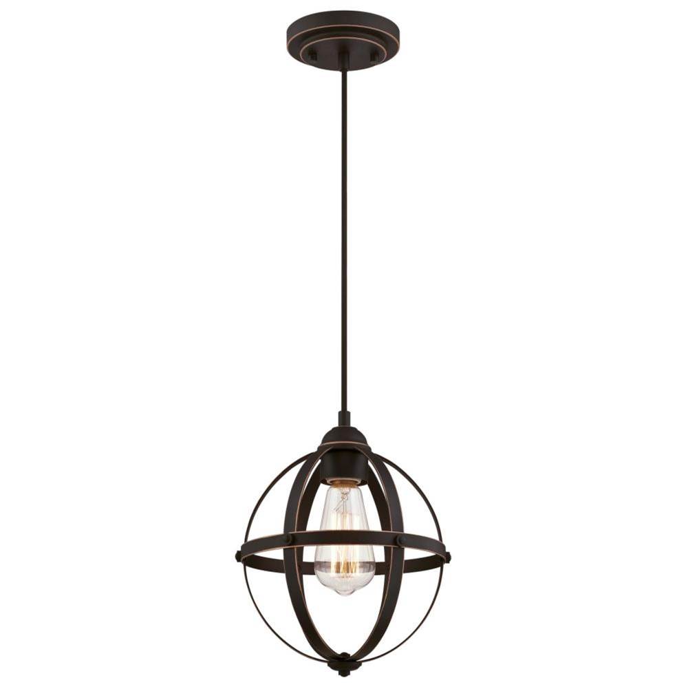 Westinghouse Westinghouse Lighting Stella Mira One-Light Indoor Mini Pendant, Oil Rubbed Bronze Finish with Highlights