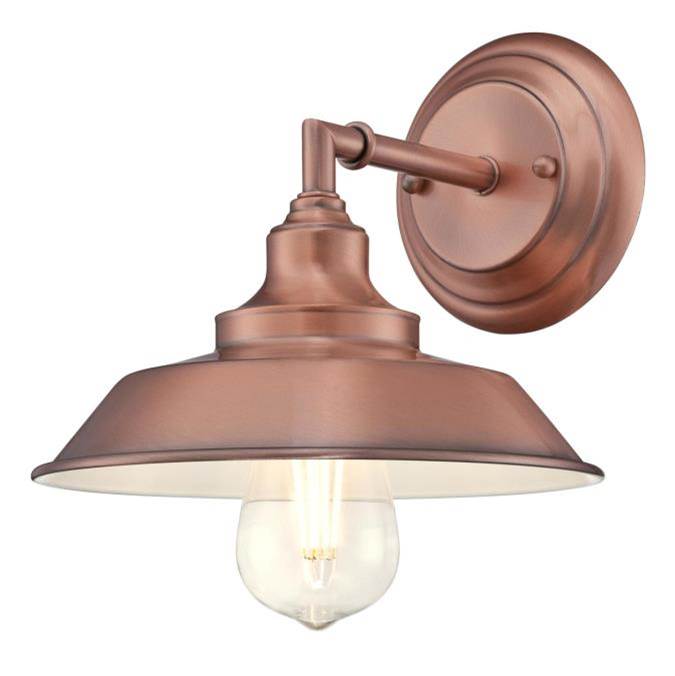 Westinghouse 1Lt Wall Washed Copper W/White Interior Shade