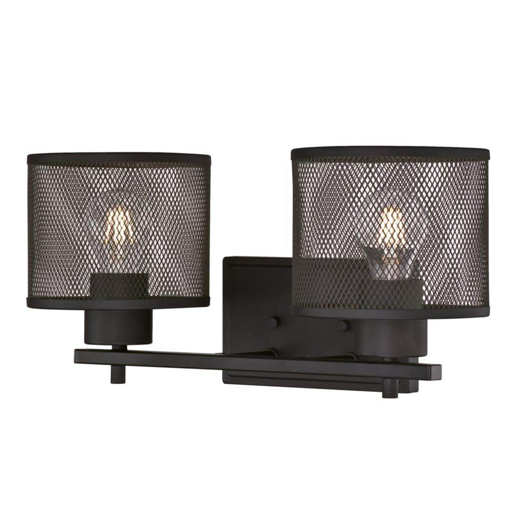 Westinghouse Westinghouse Lighting Morrison Two-Light Indoor Wall Fixture, Oil Rubbed Bronze Finish with Mesh Shades