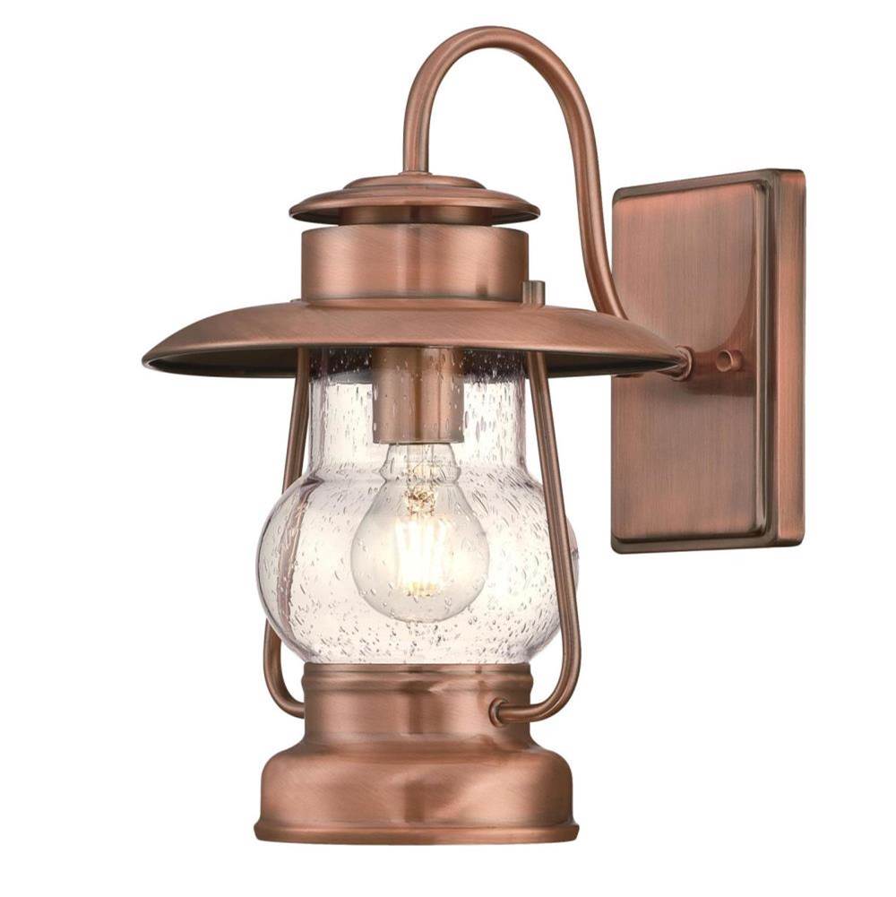 Westinghouse Westinghouse Lighting Santa Fe One-Light Outdoor Wall Fixture, Washed Copper Finish with Clear Seeded Glass